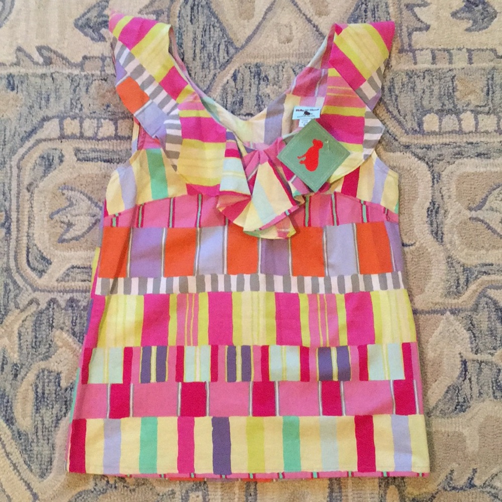 Haley and the Hound multi-colored ruffle tank